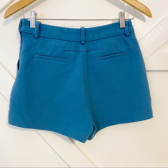 Maje High Rise Slim Fit Chino Knit Shorts Blue Sz 36 Small - Picture 3 of 10